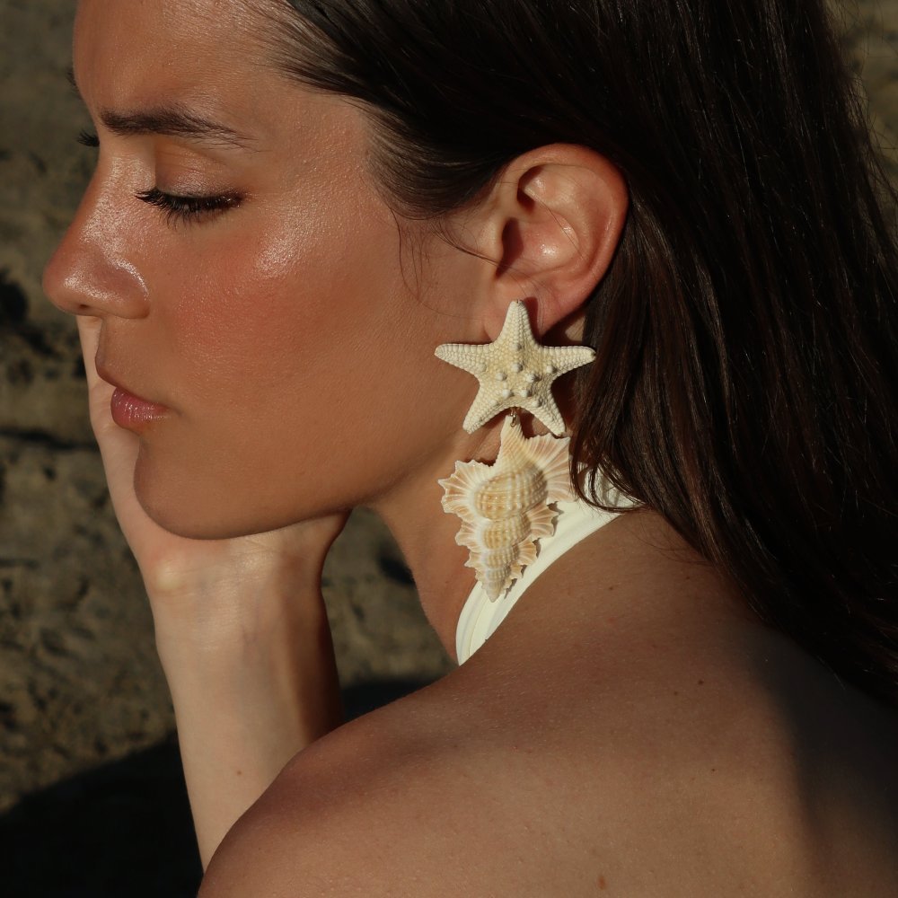 Lucedeimieiocchi - Orecchini Seychelles - Argento 925 - Conchiglia