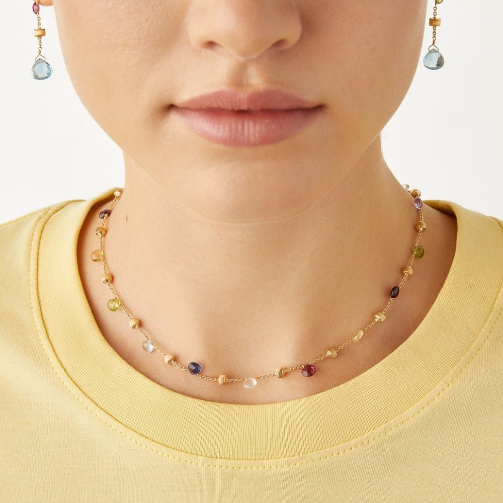 Marco Bicego - Collier Gemme Multicolore - Oro Giallo 18Kt - Girocollo