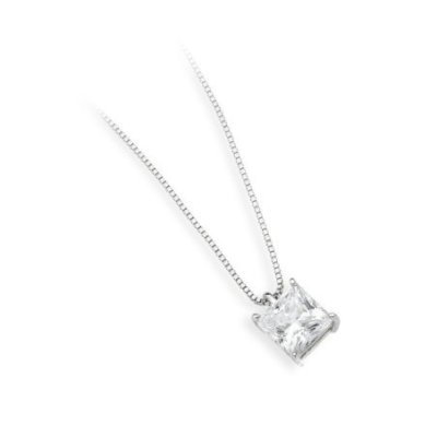 Ambrosia Gioielli - Girocollo Punto Luce - Oro Bianco - Zircone