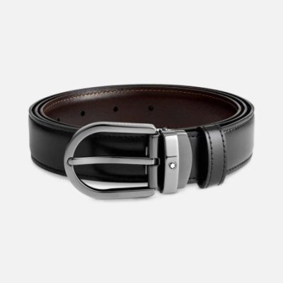Montblanc - Cintura Reversibile - Pelle - Nera/Marrone