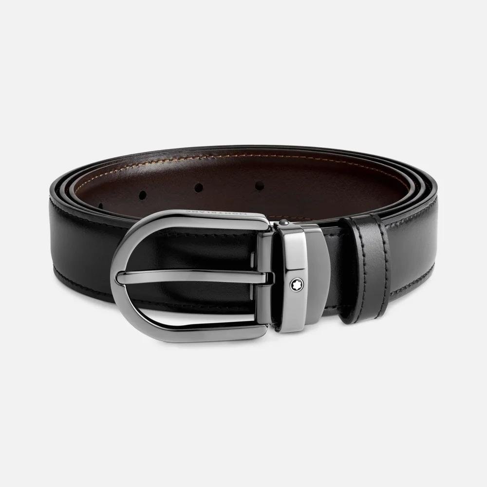 Montblanc - Cintura Reversibile - Pelle - Nera/Marrone