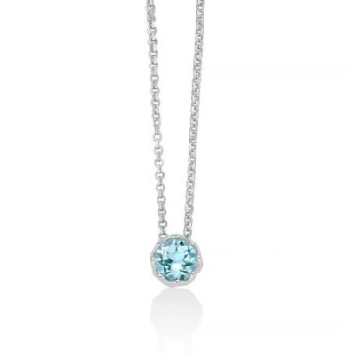 Miluna - Collier Unica Colibrì - Topazio Azzurro - Argento 925
