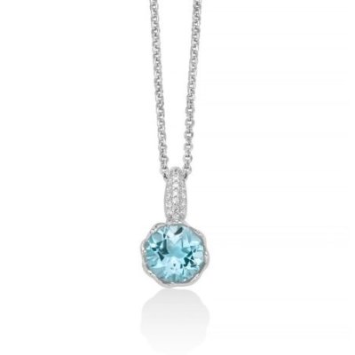 Miluna - Collier Unica Colibrì - Topazio Azzurro - Argento 925