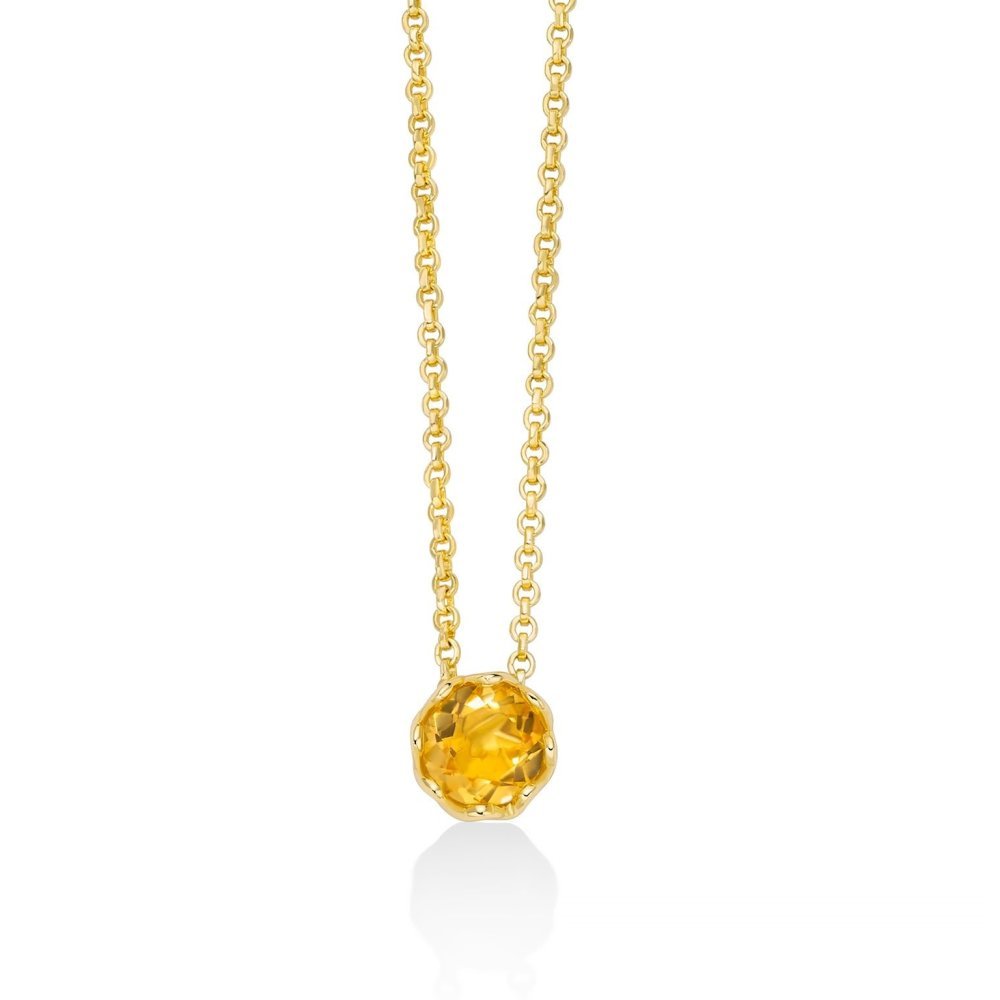 Miluna - Collier Unica Colibrì - Citrino Naturale - Argento 925