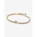 Bracciale Tennis con Cuore in Rilievo