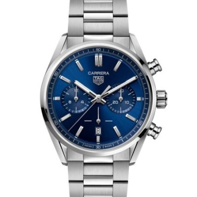 Tag Heuer - Carrera 42Mm - Acciaio - Quadrante Blu
