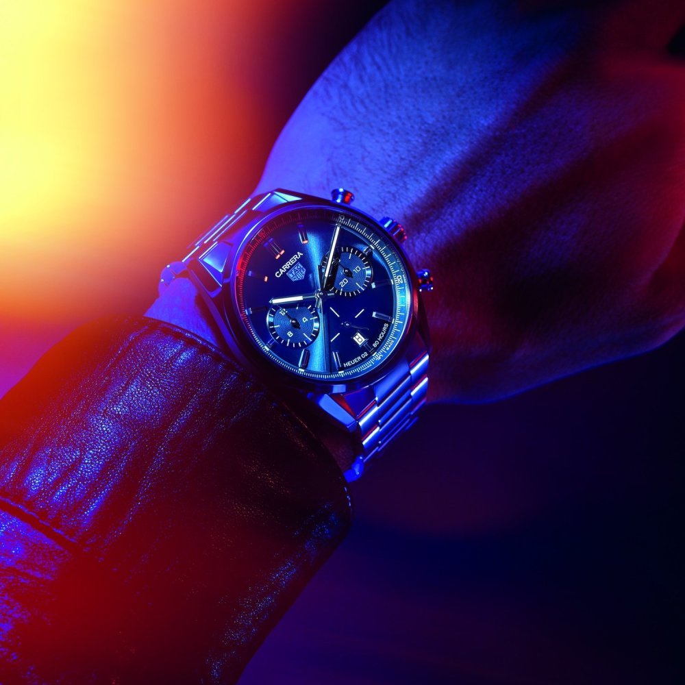Tag Heuer - Carrera 42Mm - Acciaio - Quadrante Blu
