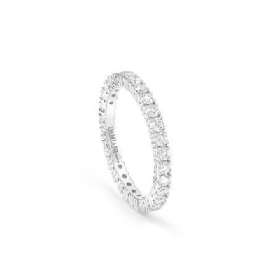 Damiani - Veretta Oro Bianco - Diamante Rotondo - Caratura 0.87