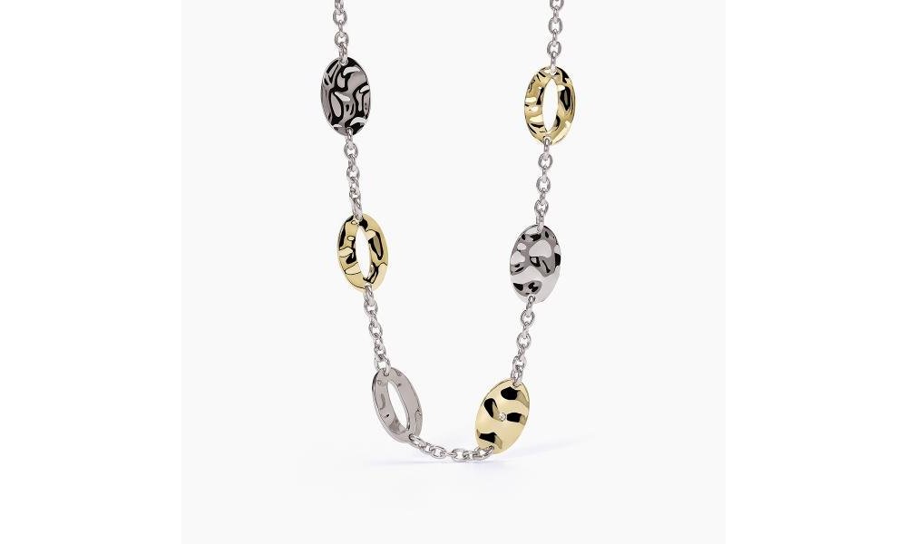 2 Jewels - Girocollo Acciaio 316L - Pvd Giallo - Cristalli