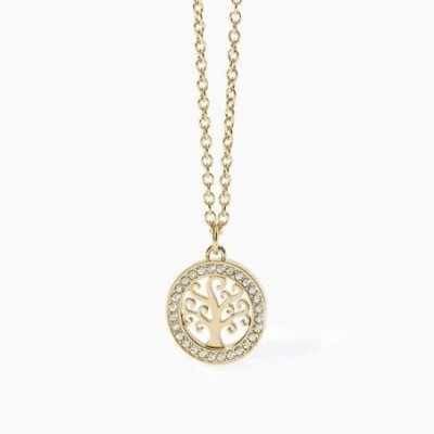 2 Jewels - Girocollo Acciaio 316L - Pvd Giallo - Cristalli