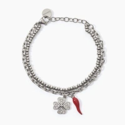 2 Jewels - Bracciale Acciaio 316L - Cristalli - Smalto