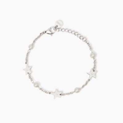 2 Jewels - Bracciale Acciaio 316L - Perle Conchiglia - Cristalli