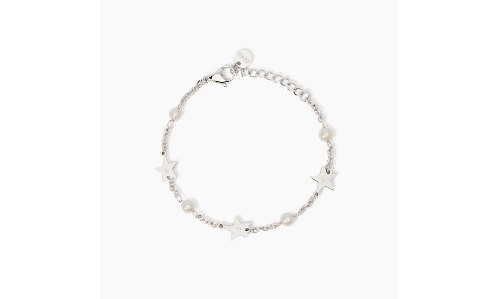 2 Jewels - Bracciale Acciaio 316L - Perle Conchiglia - Cristalli