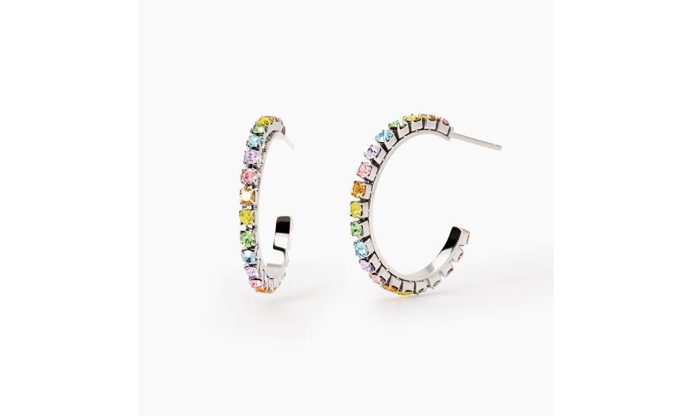2 Jewels - Orecchini Tennis - Acciaio 316L - Cristalli Multicolor