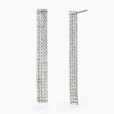 2 Jewels - Orecchini Tennis Multifilo - Acciaio 316L - Cristalli