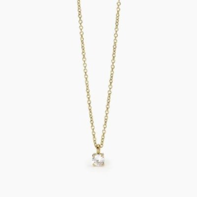 2 Jewels - Girocollo Acciaio 316L - Pvd Giallo - Zircone Bianco