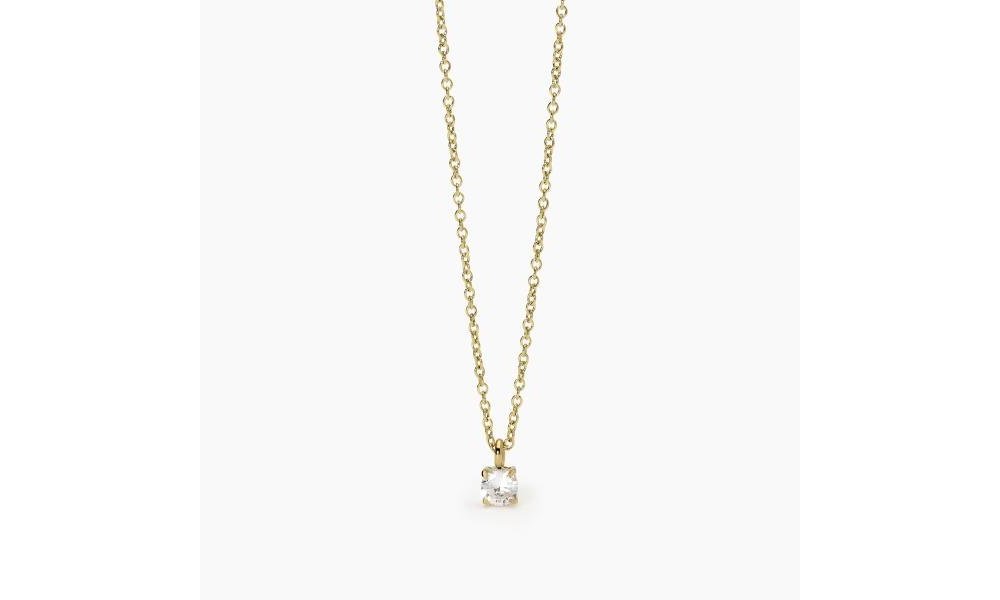 2 Jewels - Girocollo Acciaio 316L - Pvd Giallo - Zircone Bianco
