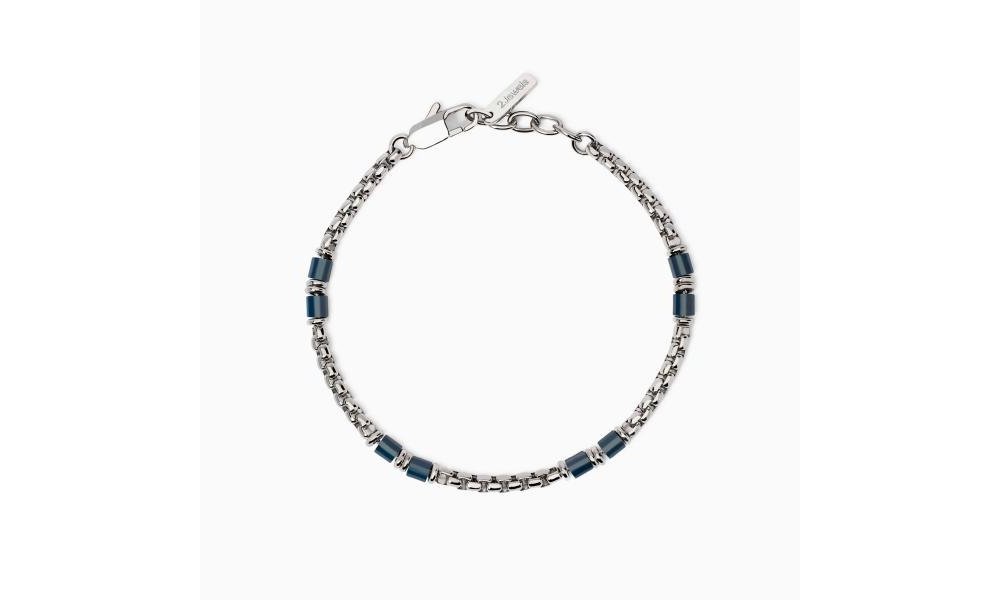 2 Jewels - Bracciale Uomo - Acciaio 316L - Ceramica Blu