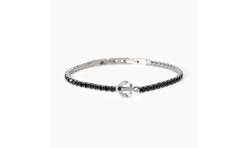 2 Jewels - Bracciale Tennis - Acciaio 316L - Cristalli Neri