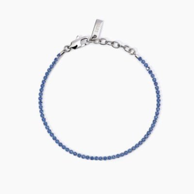 2 Jewels - Bracciale Tennis Acciaio 316L - Cristalli Azzurri