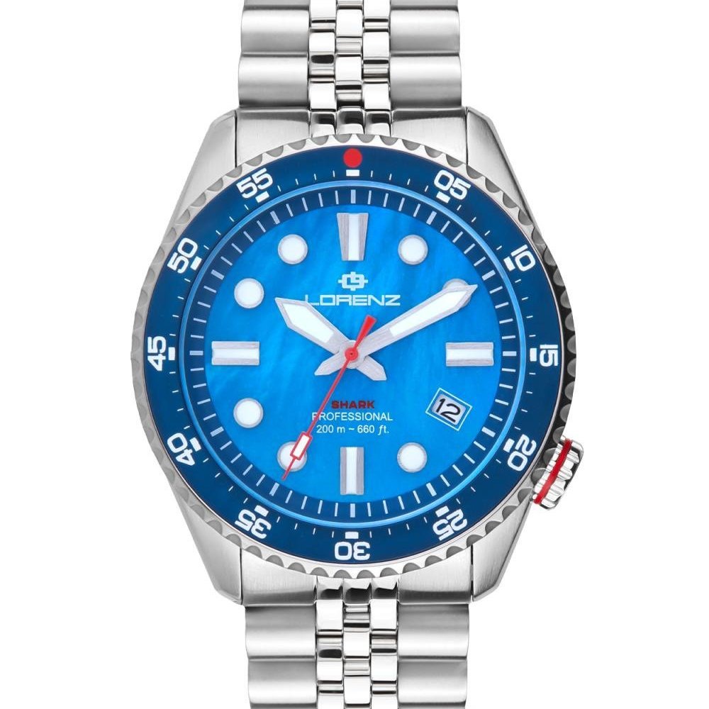 Lorenz - Shark 5 Madreperla Blu - Automatico - Acciaio Inossidabile