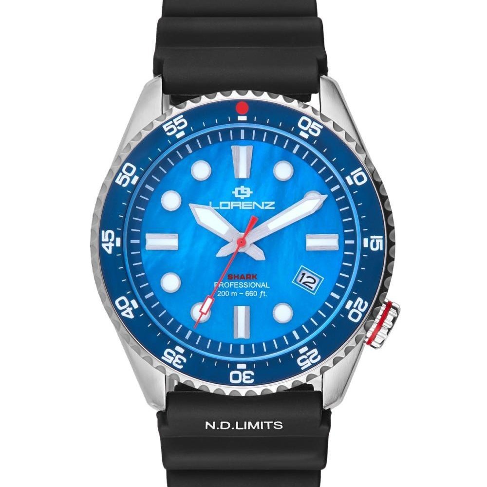 Lorenz - Shark 5 Madreperla Blu - Automatico - Acciaio Inossidabile