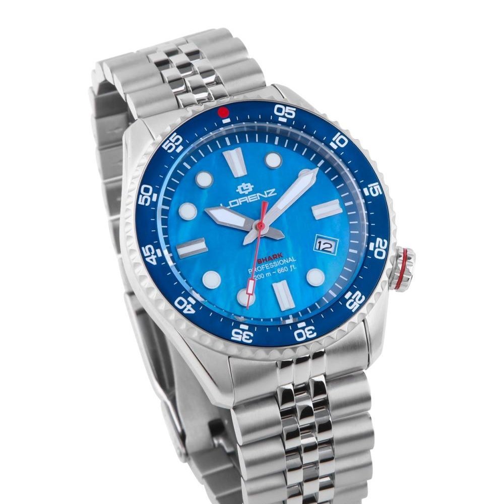 Lorenz - Shark 5 Madreperla Blu - Automatico - Acciaio Inossidabile