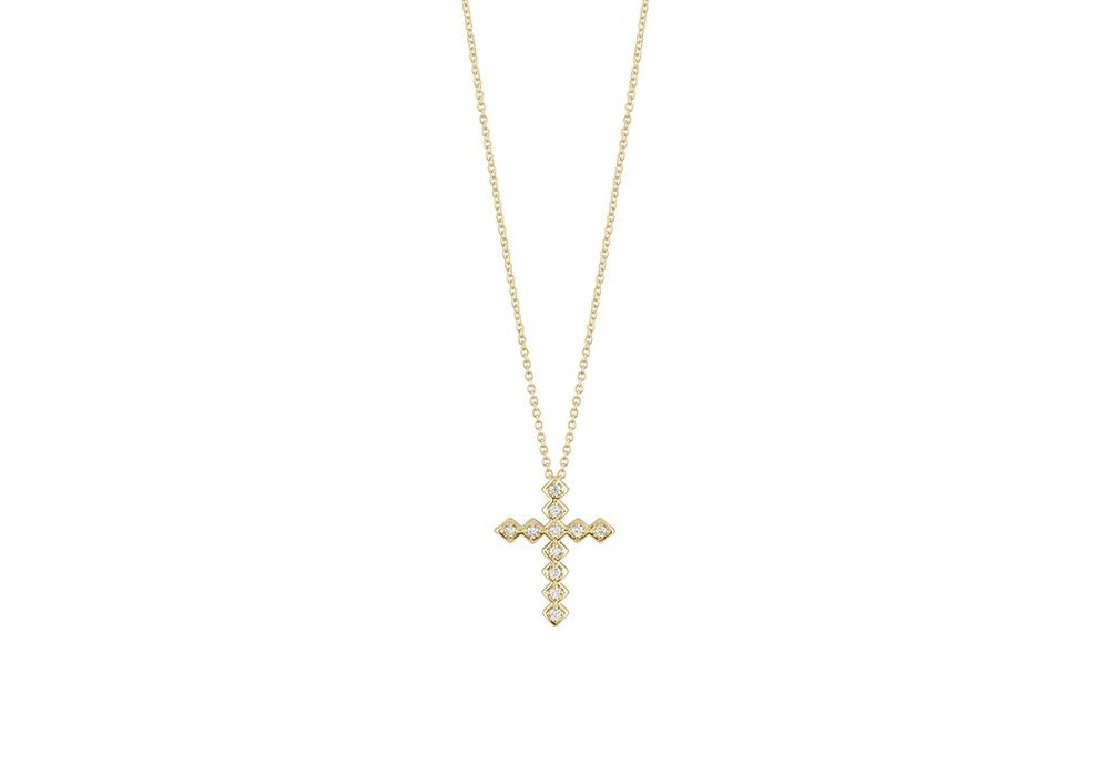 Salvini - Collierino Intrecci S - Oro Giallo - Diamante Rotondo
