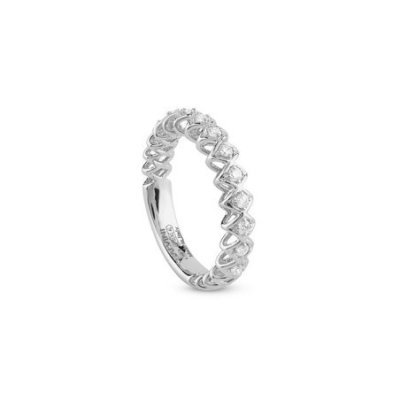 Salvini - Anello Intrecci S - Oro Bianco - Diamante Rotondo