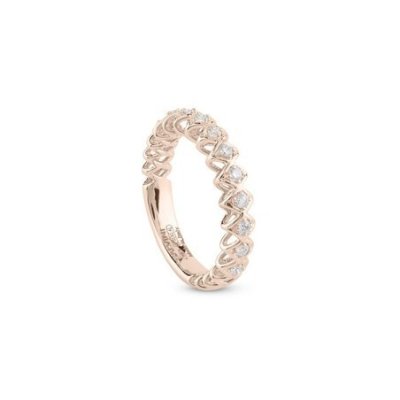 Salvini - Anello Intrecci S - Oro Rosa - Diamante Rotondo
