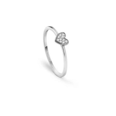 Salvini - Anello I Segni Mini - Oro Bianco - Diamante Rotondo