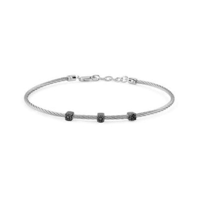 Salvini - Bracciale Bagliori - Oro Bianco - Diamante Nero