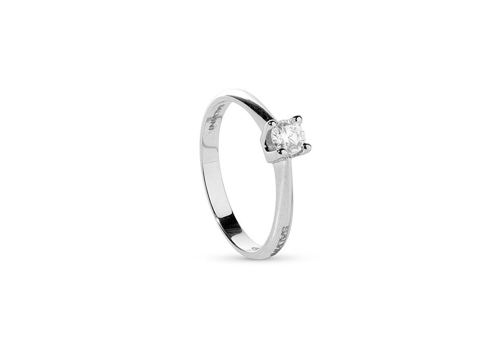 Salvini - Anello Essenza - Oro Bianco - Diamante Rotondo