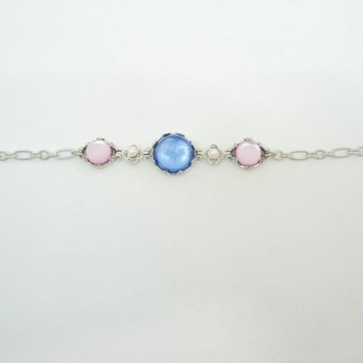 Gerardo Sacco - Bracciale Ninfea Chiusa - Argento 925 - Pietre Cabochon