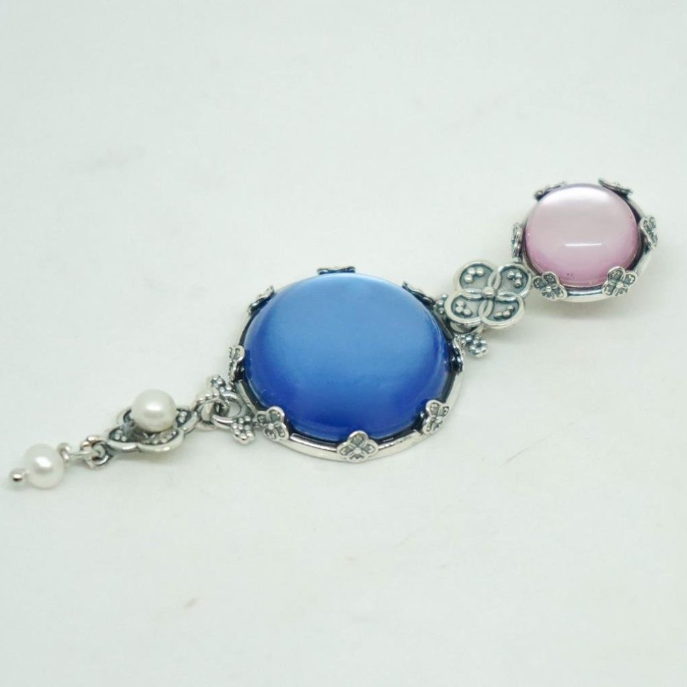 Gerardo Sacco - Ciondolo Ninfea Chiusa - Argento 925 - Pietre Cabochon