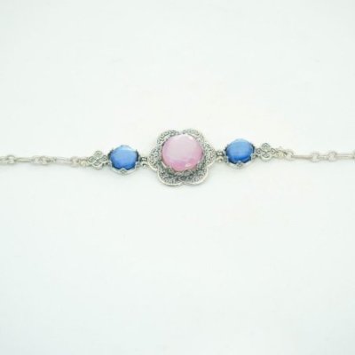Gerardo Sacco - Bracciale Ninfea Aperta - Argento 925 - Pietre Cabochon