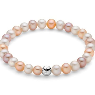 Miluna - Bracciale Di Perle Oriente - Argento 925 - Elastico