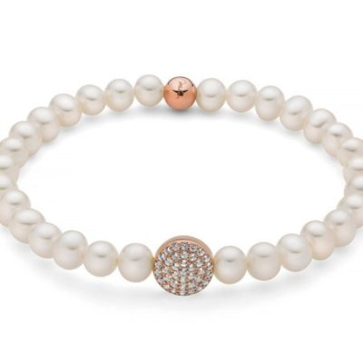 Miluna - Bracciale Perle Oriente - Topazi - Argento Rosa