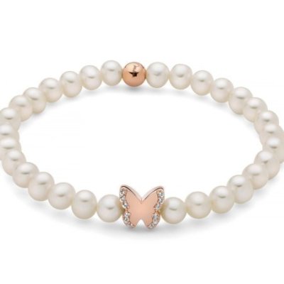 Miluna - Bracciale Perle Oriente - Argento Rosa - Topazi Naturali