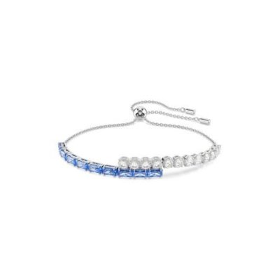 Swarovski - Braccialetto Matrix - Zirconia Blu - Placcatura Rodio