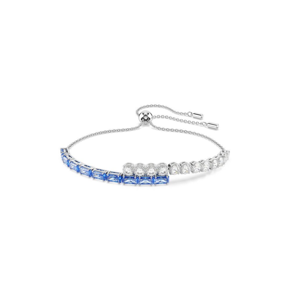 Swarovski - Braccialetto Matrix - Zirconia Blu - Placcatura Rodio
