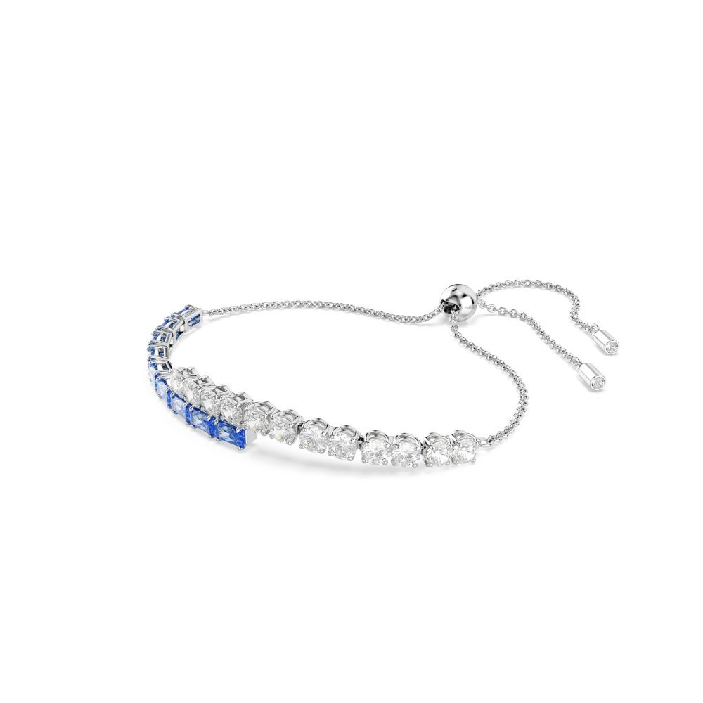 Swarovski - Braccialetto Matrix - Zirconia Blu - Placcatura Rodio