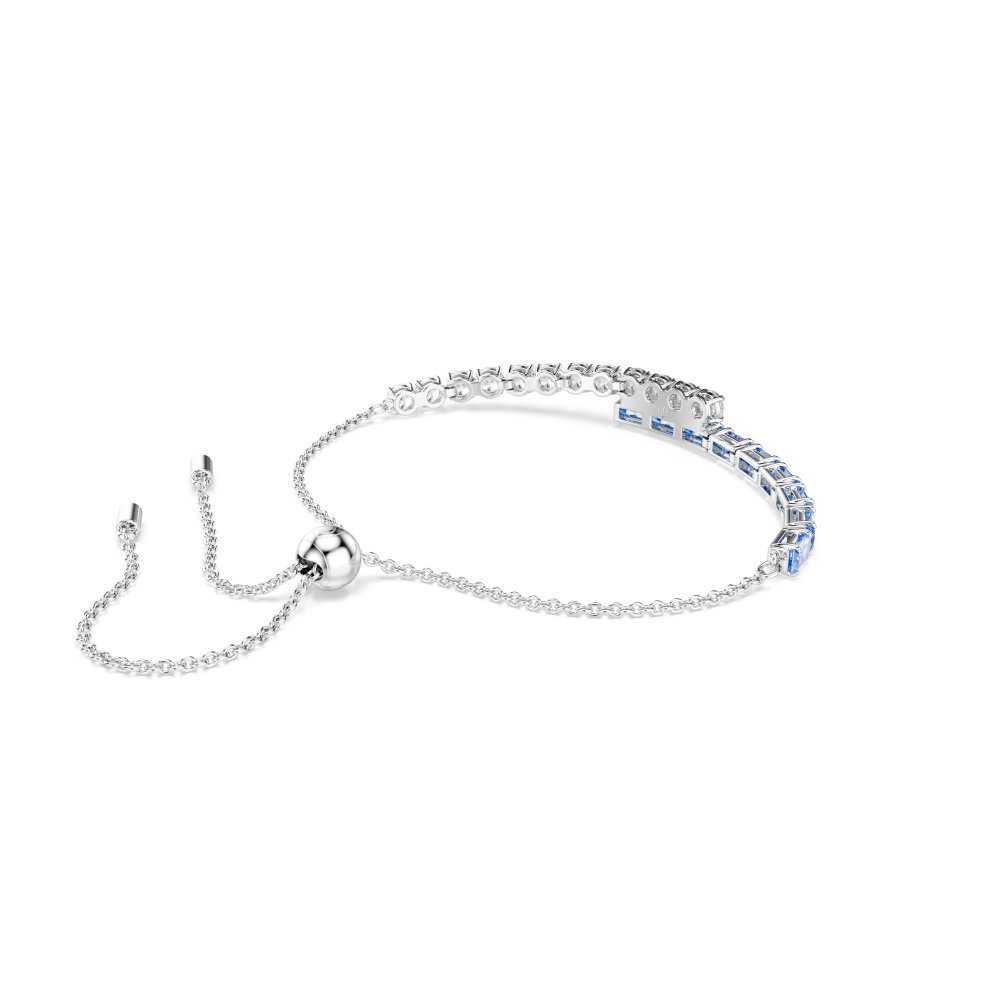 Swarovski - Braccialetto Matrix - Zirconia Blu - Placcatura Rodio