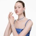 Swarovski - Braccialetto Matrix - Zirconia Blu - Placcatura Rodio