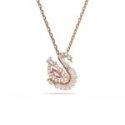 Swarovski - Pendente Swan - Oro Rosa - Zirconia Rosa