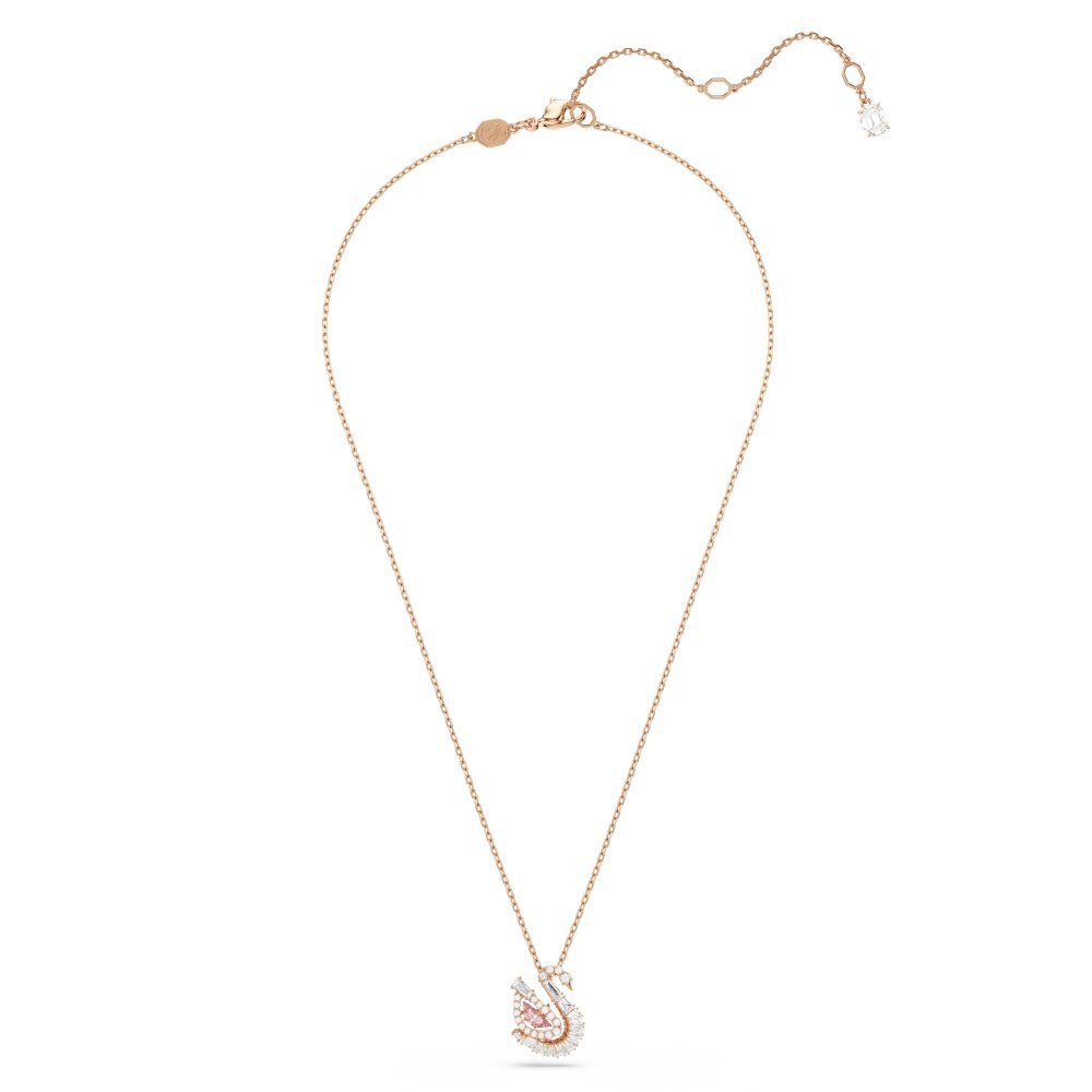 Swarovski - Pendente Swan - Oro Rosa - Zirconia Rosa