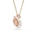 Swarovski - Pendente Swan - Oro Rosa - Zirconia Rosa