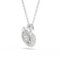 Swarovski - Pendente Swan - Zirconia - Placcatura Rodio