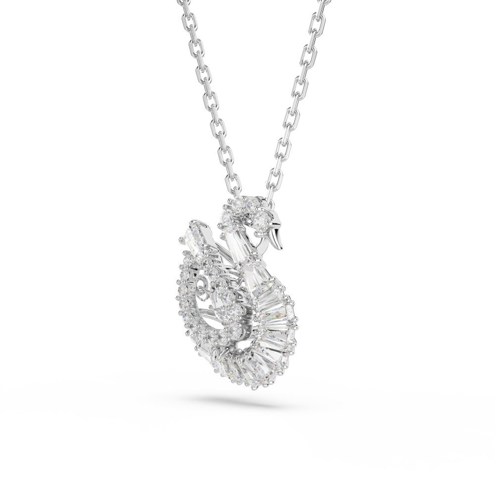 Swarovski - Pendente Swan - Zirconia - Placcatura Rodio