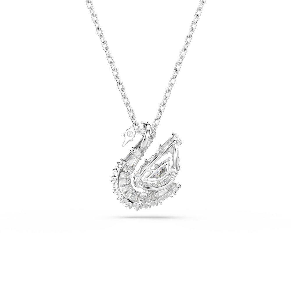 Swarovski - Pendente Swan - Zirconia - Placcatura Rodio
